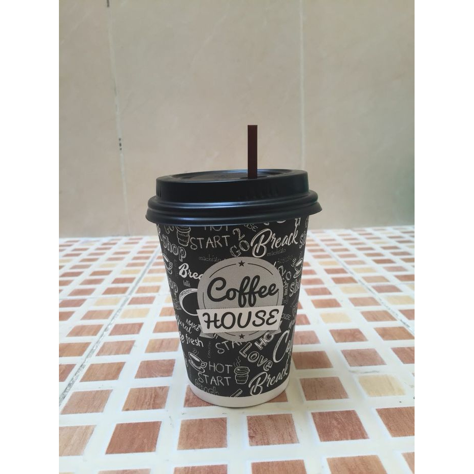 Jual s77Tbd Paper Cup Gelas Kopi 8 Oz Design Kotak Complete Set Dbygs4 ...