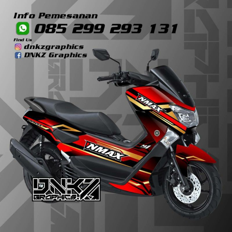 Jual Stiker Nmax Decal Fullbody Premium Red Gold | Shopee Indonesia
