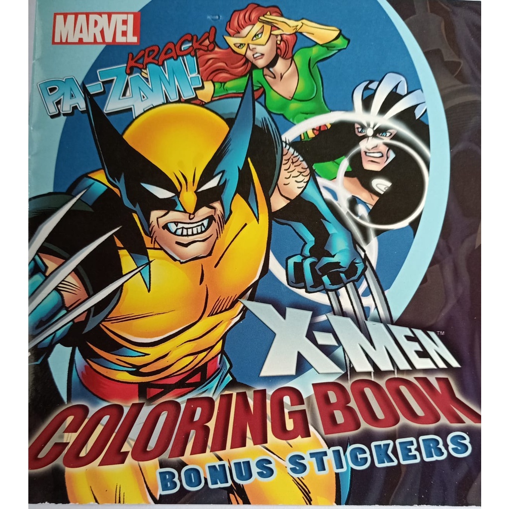 Jual Buku Mewarnai/ Coloring Book Marvel X- Men + Bonus Stiker | Shopee