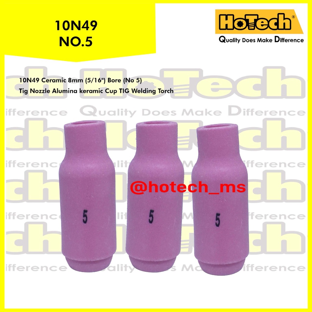 Jual Gas Lens Alumina Ceramic Nozzle 5/16'' 10N49 No. 5 For Tig Torch ...