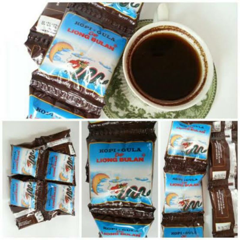 Jual Kopi Liong Bulan Plus Gula Kopi Hitam Khas Bogor 1 Pak Isi 20 Pcs