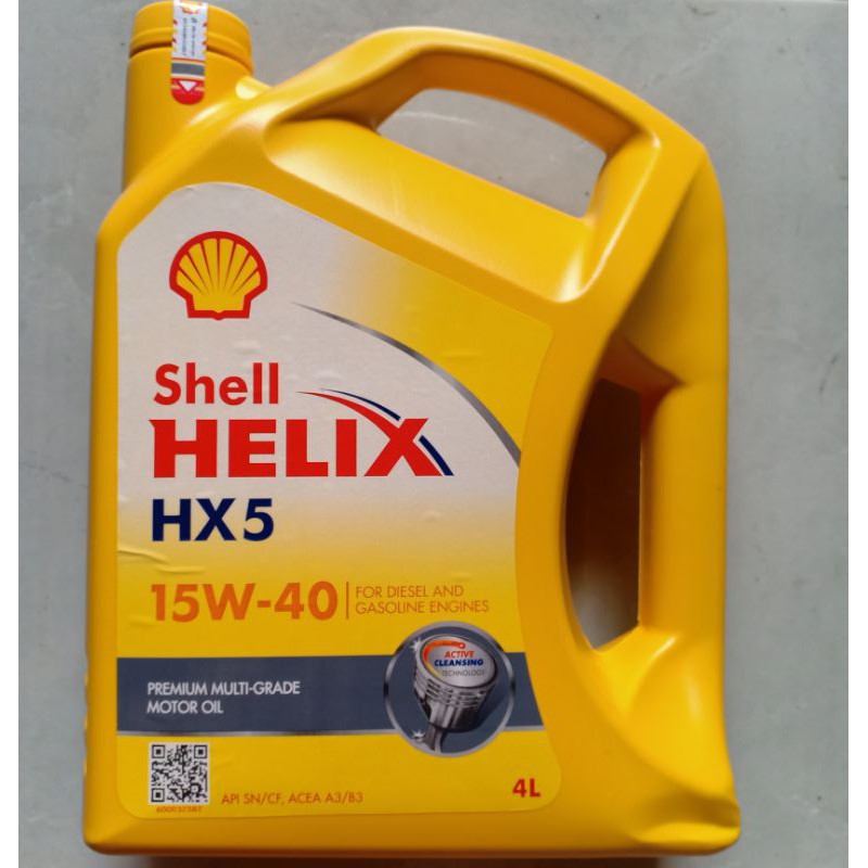 Jual Oli Pelumas Mesin Shell Helix Hx5 Api Sn Cf Acea A3 B3 Sae 15w 40