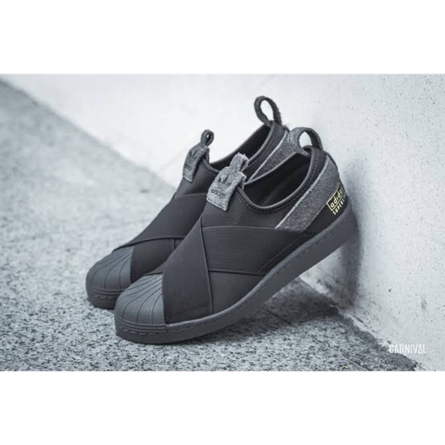 Jual Adidas Superstar Slip On UTILITY Black | Shopee Indonesia