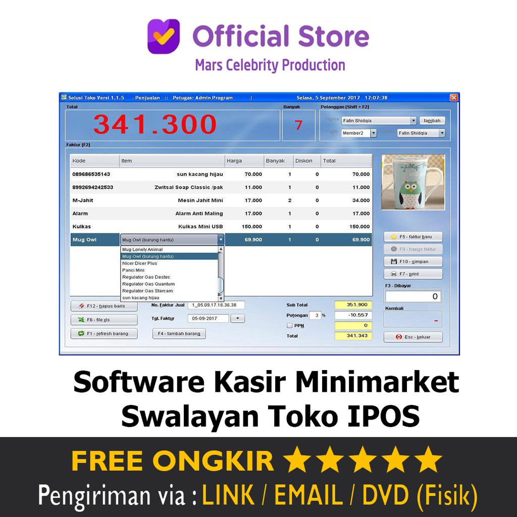Jual Software Kasir Minimarket Swalayan Toko Murah Terbaru Ipos Shopee Indonesia 6730