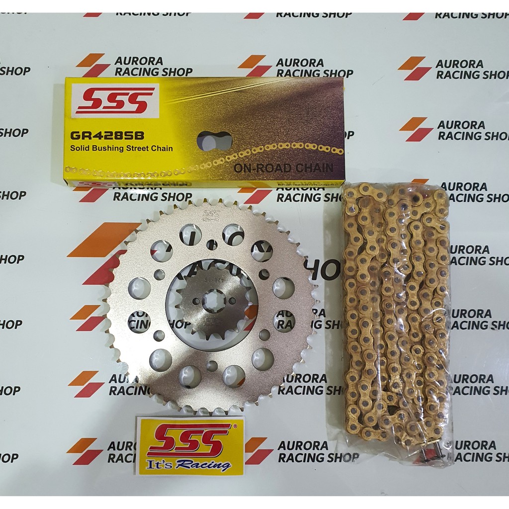 Jual Gear Set SSS Vixion Old / New Vixion / MX King 150 & Rantai SSS
