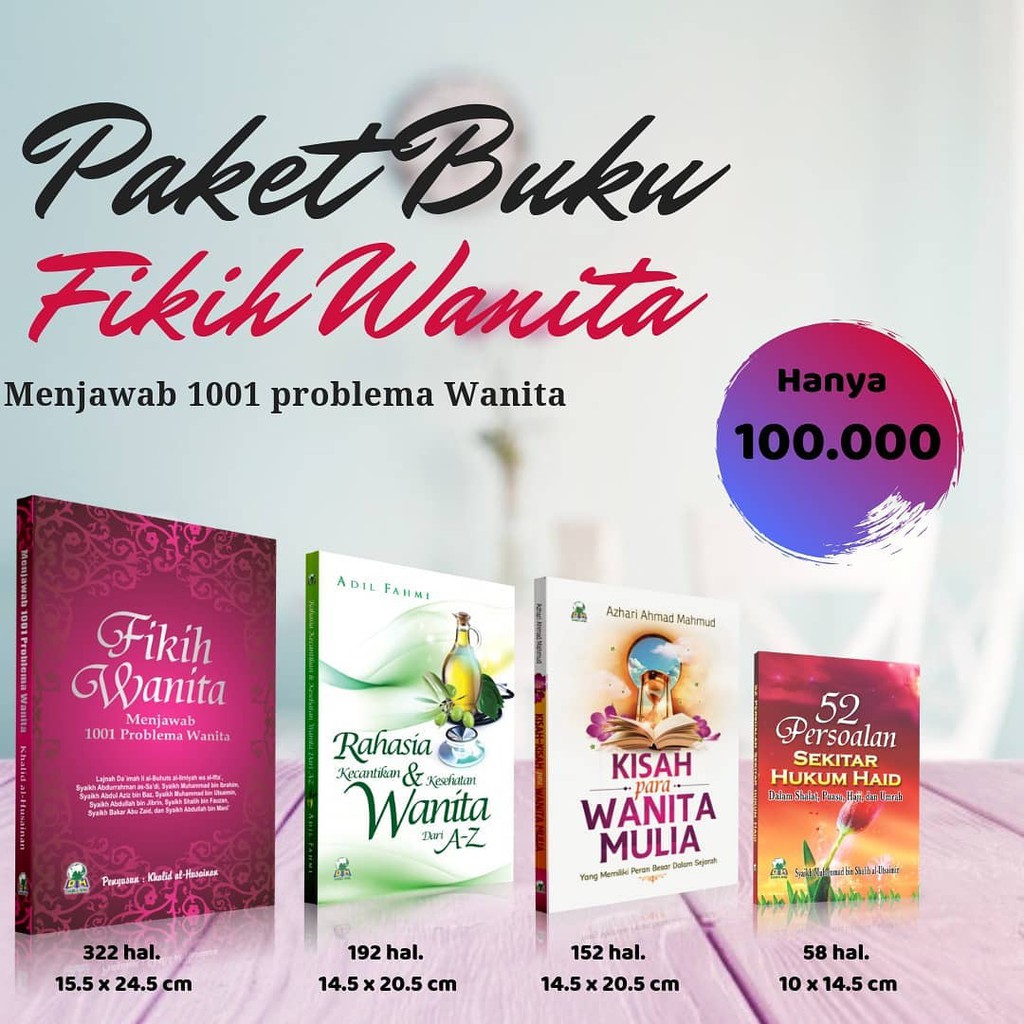 Jual Paket Buku Fikih Wanita Darul Haq Menjawab 1001 Problema Wanita