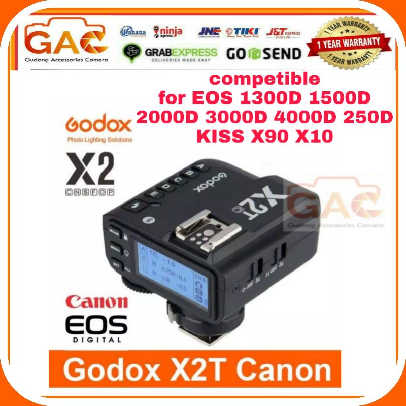 Jual triger GODOX X2T CANON competible for EOS 1200D 1300D 1500D
