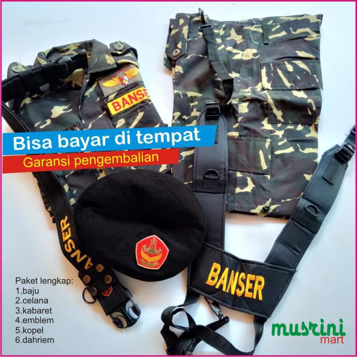 Jual Seragam Banser Paket Lengkap Baju Banser Seragam Pdl Banser Doreng Nasional Shopee Indonesia