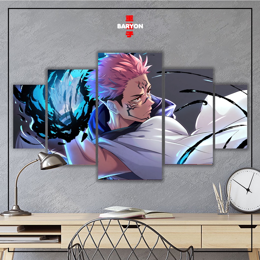 Jual BARYON Hiasan Dinding JUJUTSU KAISEN SUKUNA 1 Set Wall Decor Kayu ...