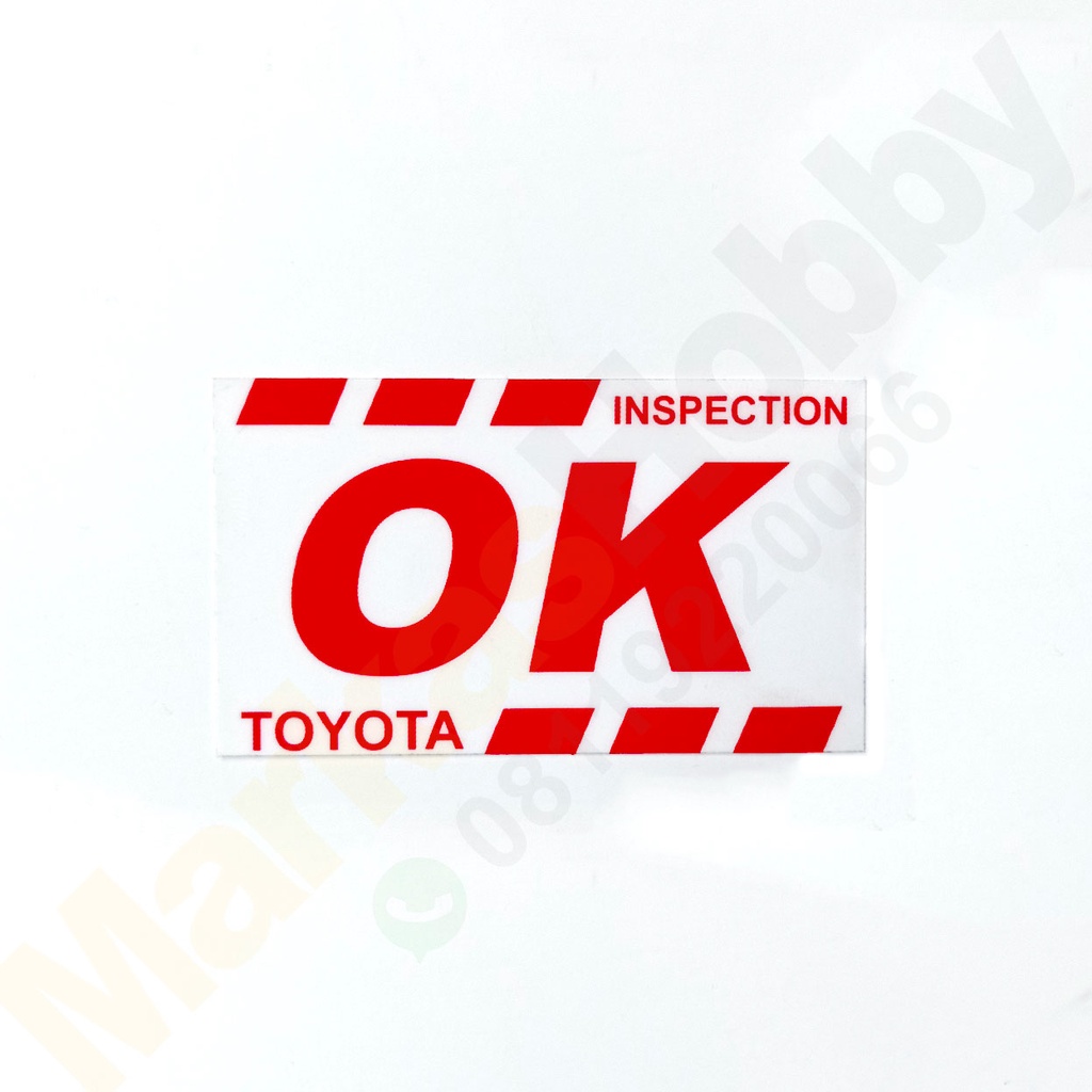 Jual Stiker Toyota Ok Inspection Tempel Dalam | Shopee Indonesia