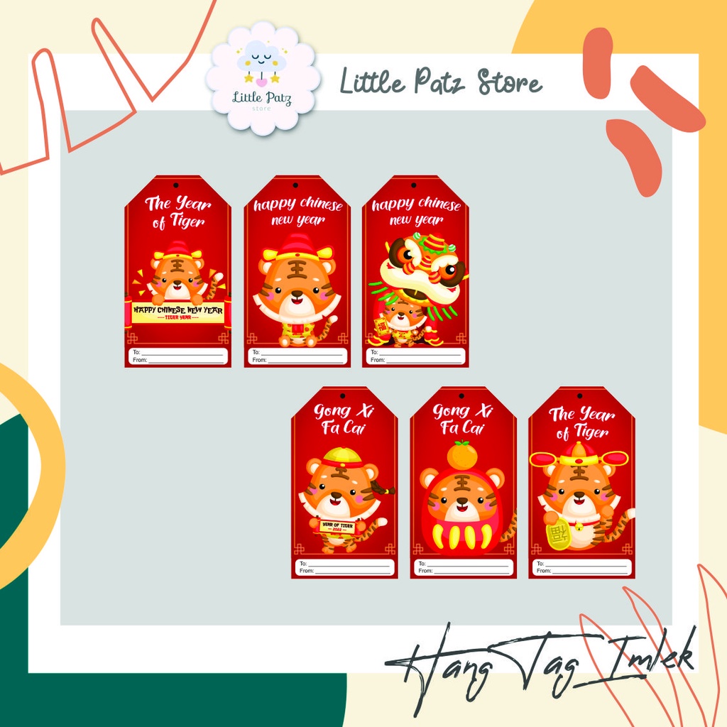 Jual BARU!!!Hang Tag CHINESE NEW YEAR/ Hang Tag IMLEK + To From/kartu