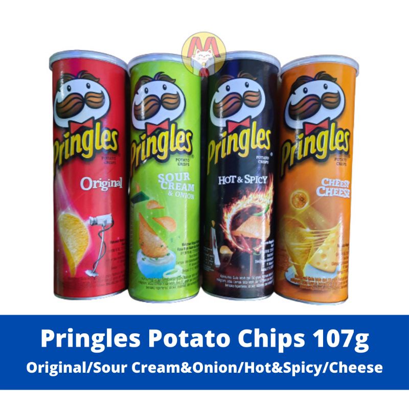 Jual Pringles Potato Chips 107g Kripik Kentang Rasa Original Sour