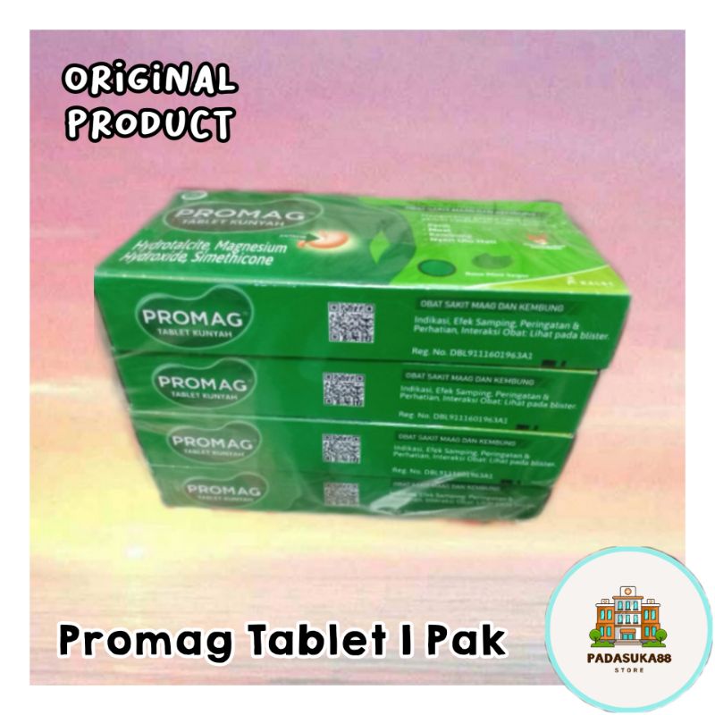 Jual Promag Tablet 1 Pack Obat Sakit Maag ( 4 Box @ 12 Tablet ...