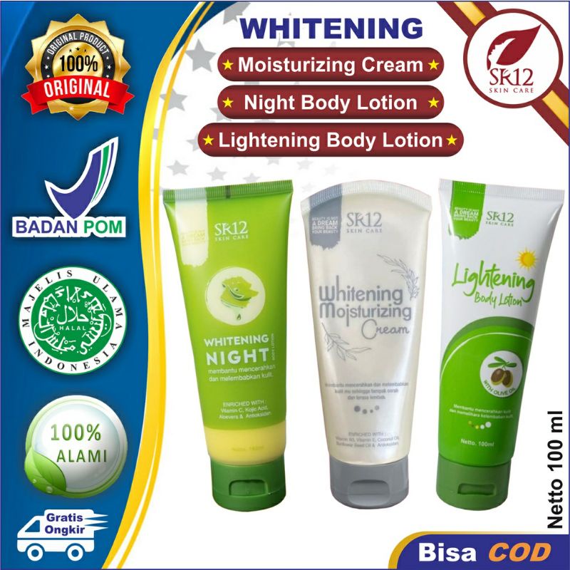 Jual HB PEMUTIH BODY LOTION DAY & NIGHT SR12 / PEMUTIH BADAN PERMANEN