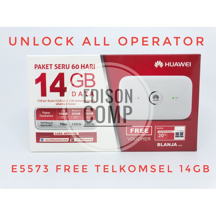 Jual Termurah Mifi Router Modem Wifi 4G Huawei E5573 Telkomsel Unlock ...