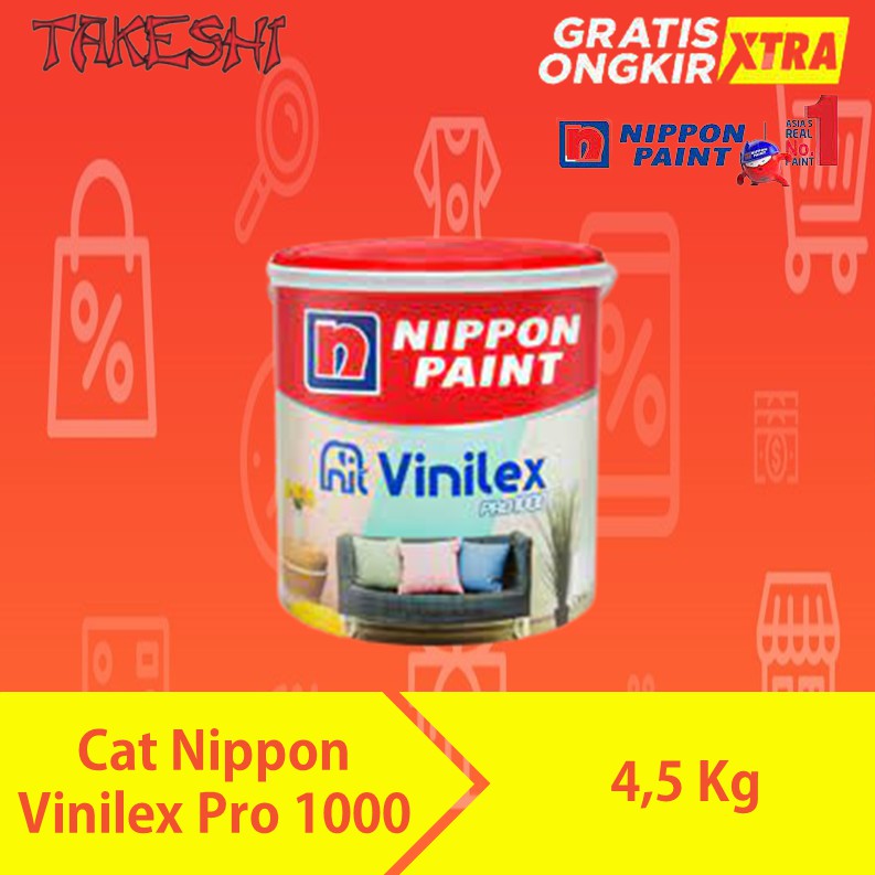 Jual CAT TEMBOK NIPPON VINILEX PRO 1000 CAT TEMBOK PLAFON GIPSUM ASBES ...