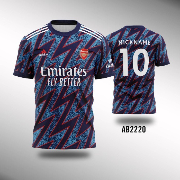 Jual Kaos Jersey bola AB2220 Jersey Arsenal 2022 THIRD free