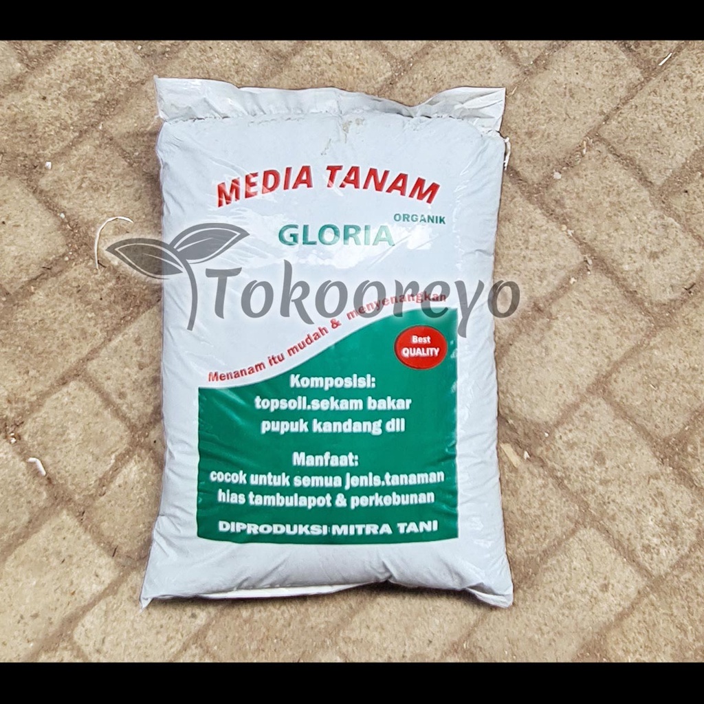 MEDIA TANAM GLORIA HIJAU ORGANIK TANAH KEMASAN PABRIK VIA CARGO