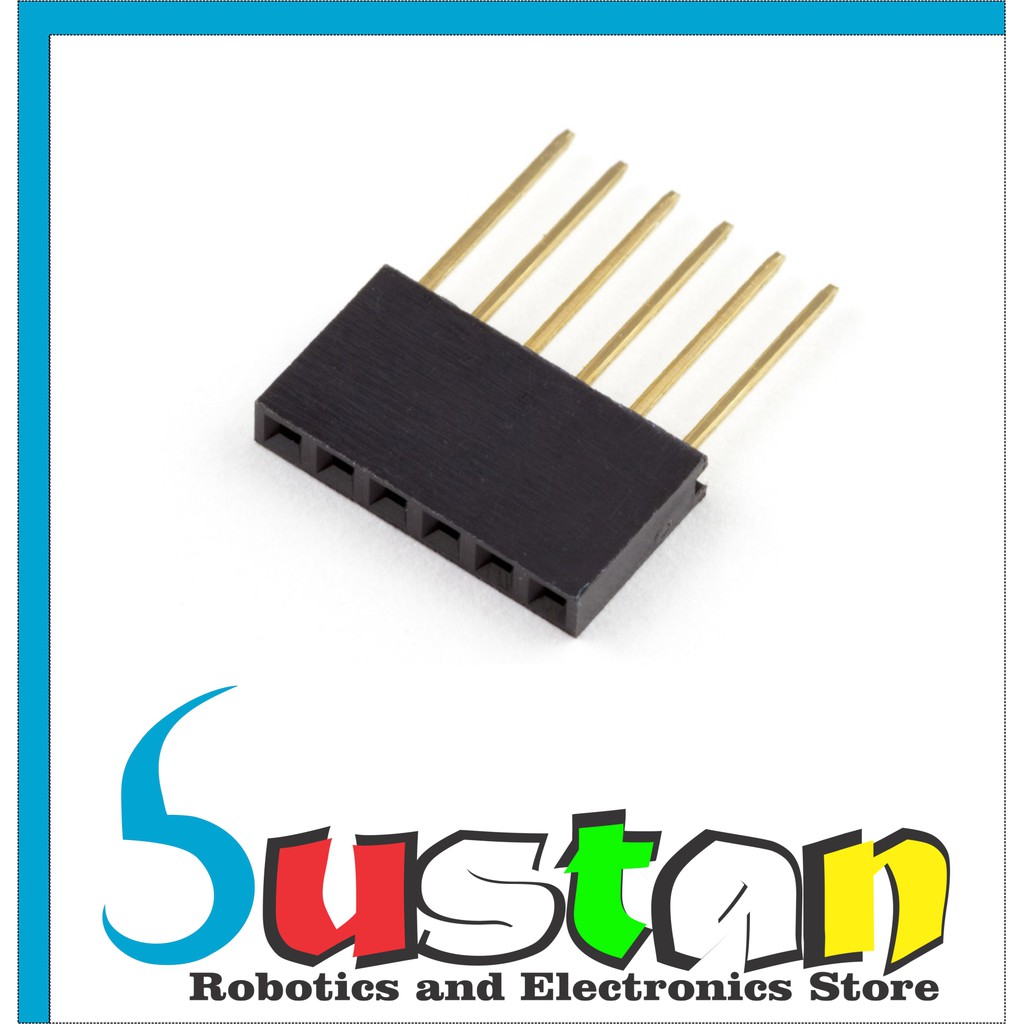 Jual Arduino Stackable Header 6p 6 pin 2.54mm Single 1x6p 1x6 long foot ...