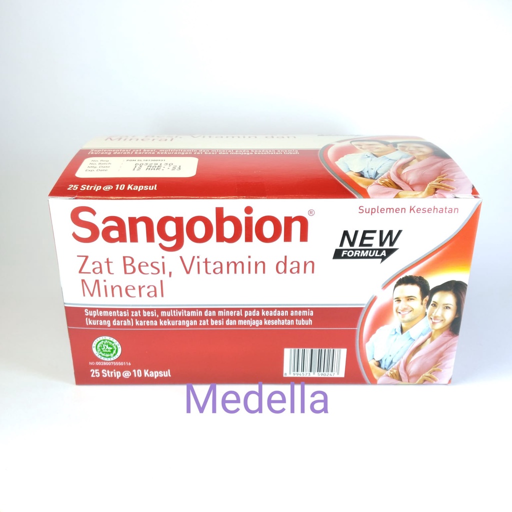 Jual Sangobion Box Isi 25 Strip 250 Kapsul/ Capsule | Shopee Indonesia