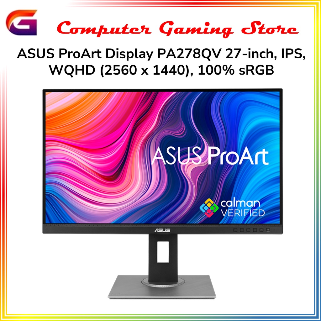 Jual Asus Proart Display Pa278qv Professional Monitor 27 Inch Ips Wqhd 2560 X 1440 100 0031