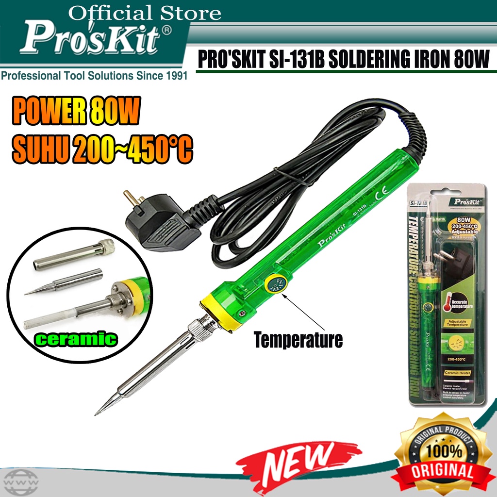 Jual Pro'sKit - Si-131B Solder Tangan Listrik 80W Temperatur Suhu ...
