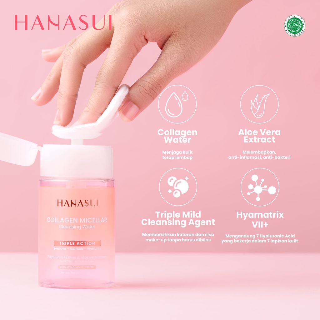 Jual Hanasui Collagen Micellar Water Pembersih Wajah Shopee Indonesia