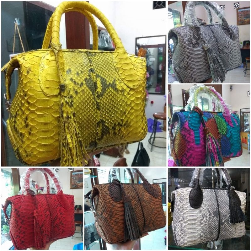 Jual Best Seller - Tas Wanita Kulit Ular Asli Natalie original phyton