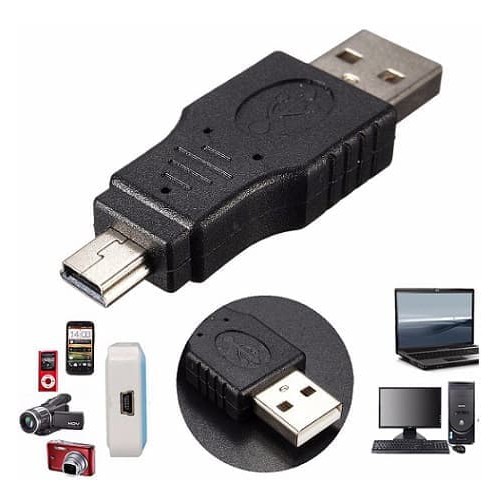 Jual Sambungan Converter Mini USB Female to USB Male On The Go Adapter ...