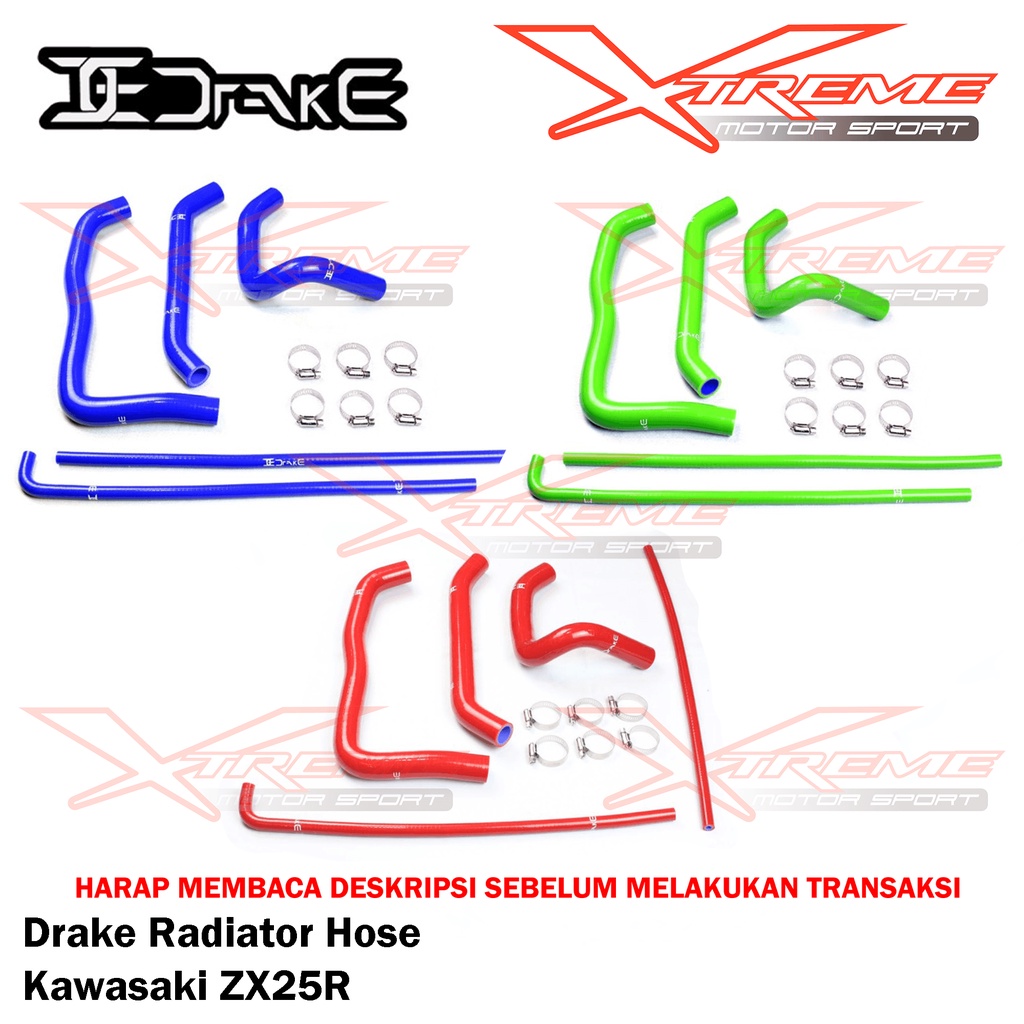 Jual Selang Radiator Hose Drake Kawasaki ZX25R ZX 25R ZX25 R 4 Cylinder ...