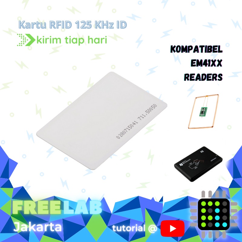 Jual Kartu RFID 125 Khz ID F08 Proximity Card Access Door Read Only ...