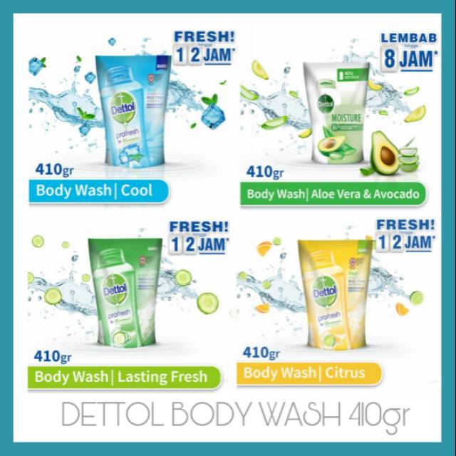 Jual DETTOL BODY WASH Pouch 410ml (ada 4 varian) Shopee Indonesia