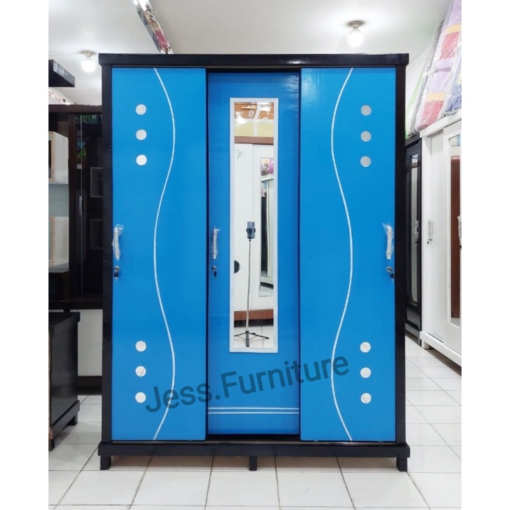 Jual Lemari Baju 3 Pintu , Lemari Pakaian 3 Pintu Sliding , Lemari ...