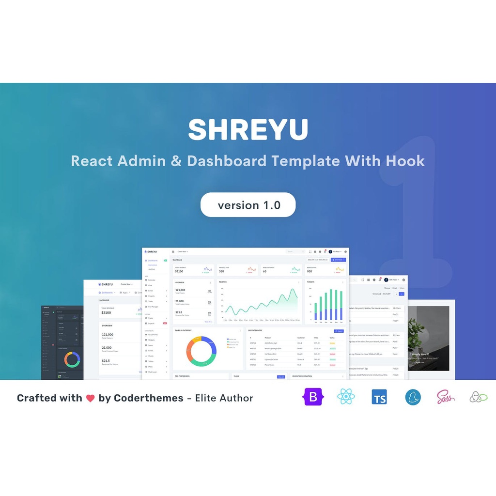 Jual Shreyu - React Admin & Dashboard Template | Shopee Indonesia
