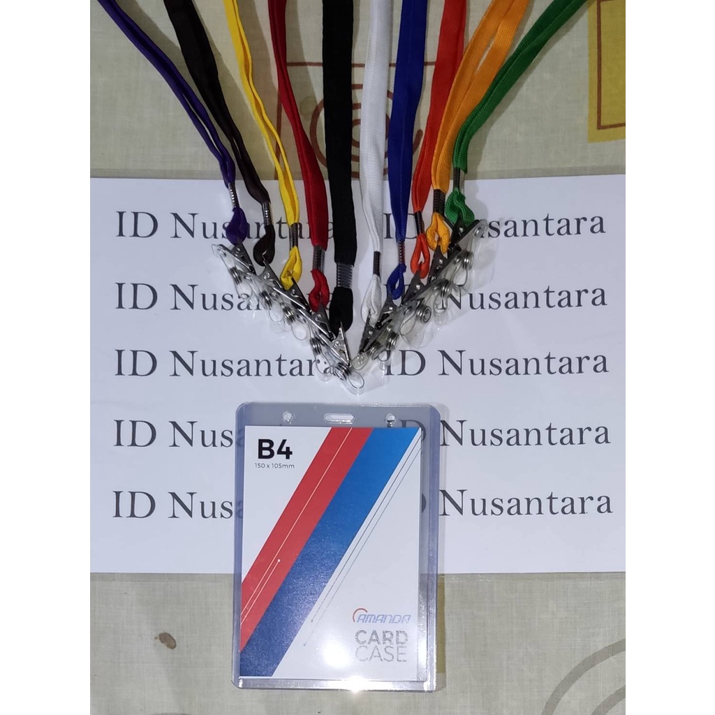 Jual Paket Tali Jepit Besi + ID Card Case B4 | Shopee Indonesia