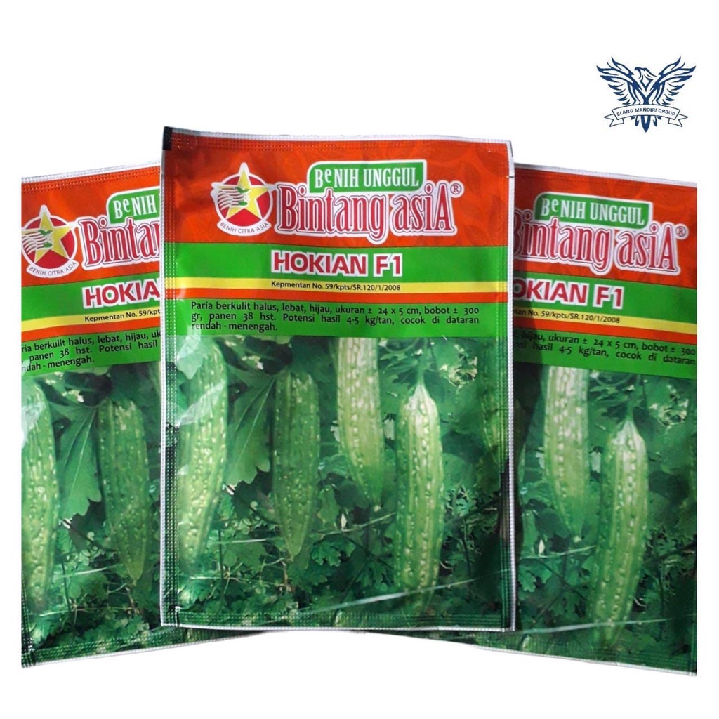 Hokian F1 10gr Benih Sayuran Paria Bintang Asia Crown Asoka