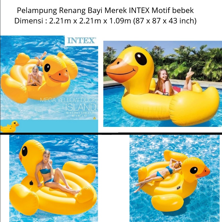 Intex mega yellow duck hot sale island