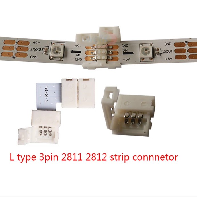 Jual Konektor 3 pin type L for ws2812b, ws2811 | Shopee Indonesia