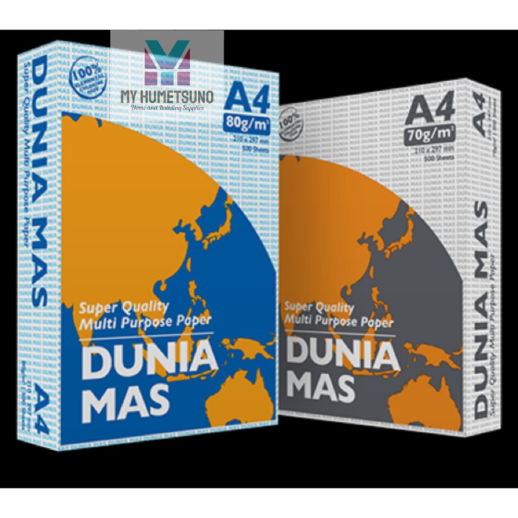 Jual Kertas A4 (80 & 70 Gsm) Dunia Mas Multi Purpose Paper | Shopee ...