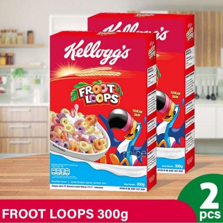 Jual Kelloggs Froot Loops 2 X 300gr Kelloggs Kellogg Loop Cereal