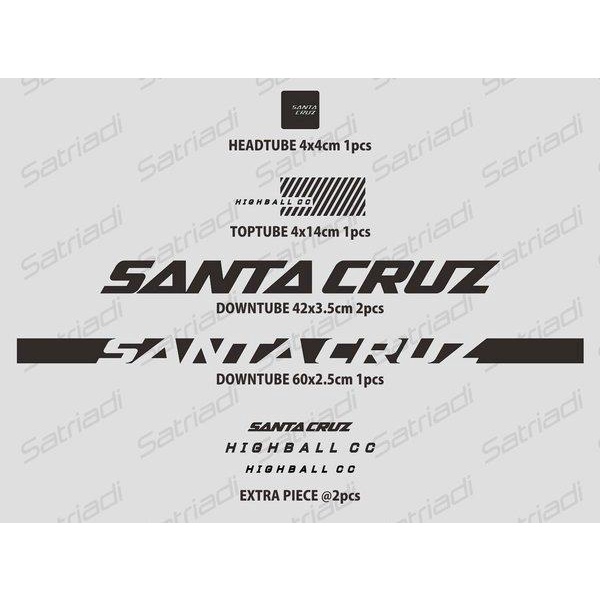 Jual Stiker Frame Sticker Decal Sepeda Santa Cruz Highball Cc Downhill ...