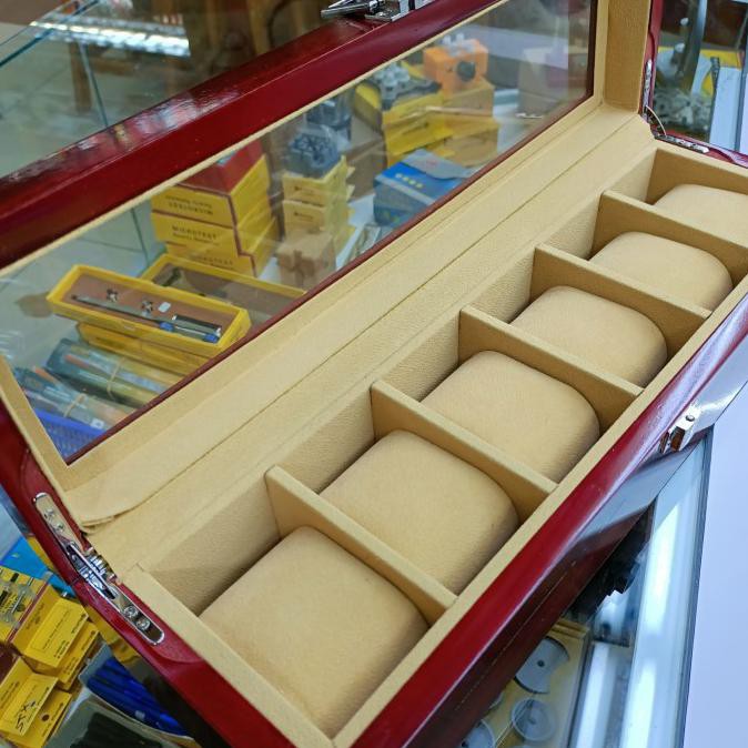 Jual Box Koleksi Jam Tangan Isi 12 Bahan Kayu // Kotak Jam Kayu Isi 12