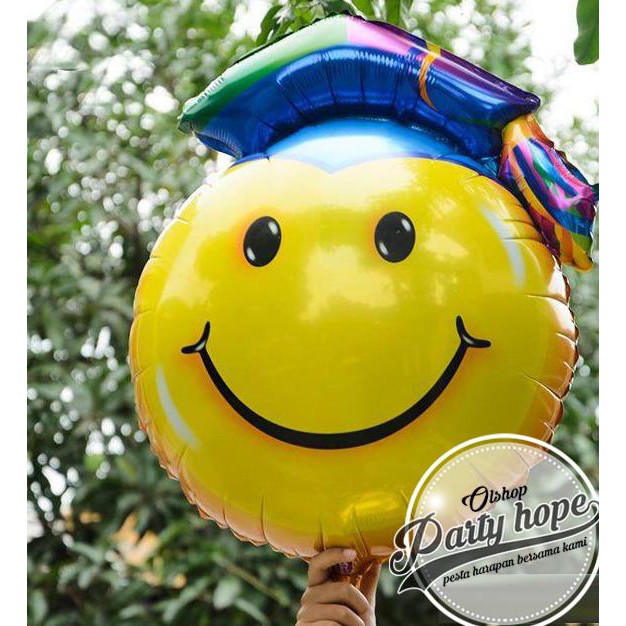 Jual Balon Foil Graduation Smile Balon Wisuda Smile Balon Graduation Jumbo Shopee Indonesia