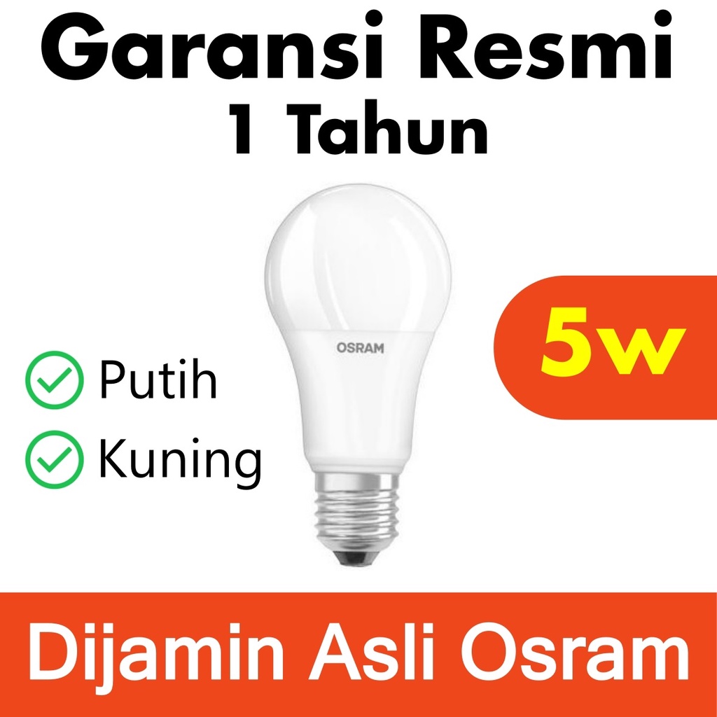 Jual Bohlam Lampu Osram LED 5W 7W 9W 12W 14W PUTIH KUNING 5Watt 7Watt ...