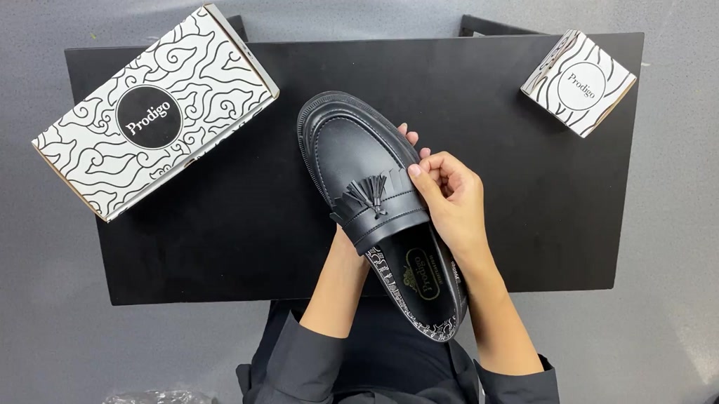 Jual Prodigo * Sepatu Pria Barito Full Black | Sepatu slip on | loafer ...