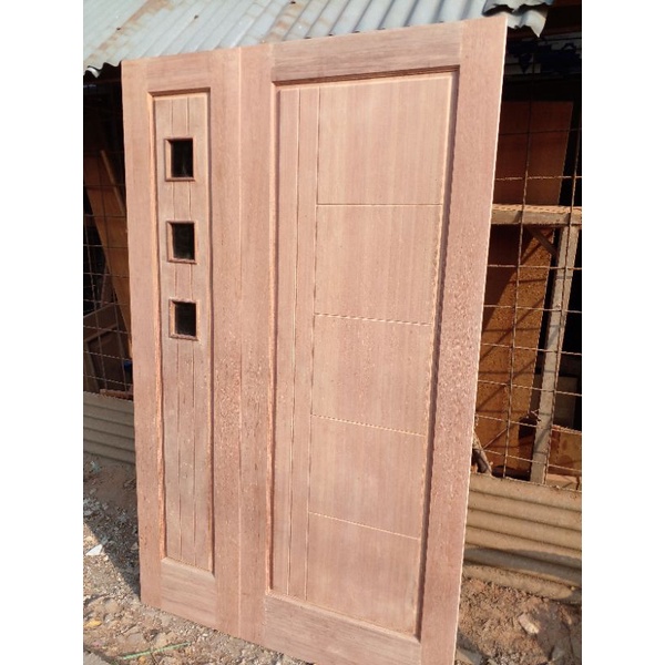 Jual Daun pintu double model minimalis, ukuran standar bahan kayu