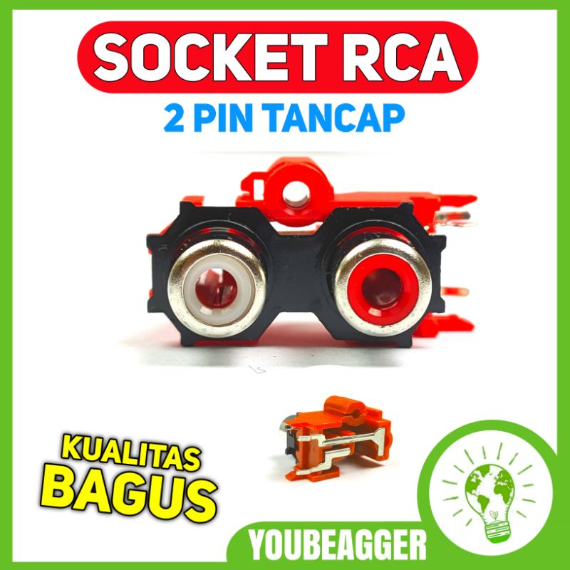 Jual Socket RCA 2 PIN TANCAP | Shopee Indonesia