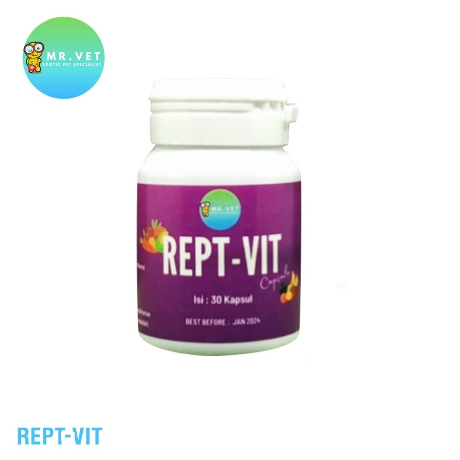 Jual ReptVit 30 Kapsul Vitamin Reptil Iguana Torto Sulcata Shopee