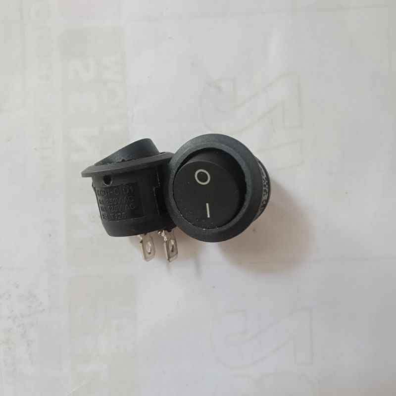 Jual Saklar Rocker Switch Bulat Hitam 2pin | Shopee Indonesia