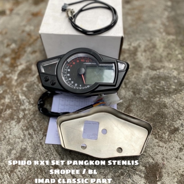 Jual speedometer spido koso digital RX1 set pangkon dudukan spido koso ...